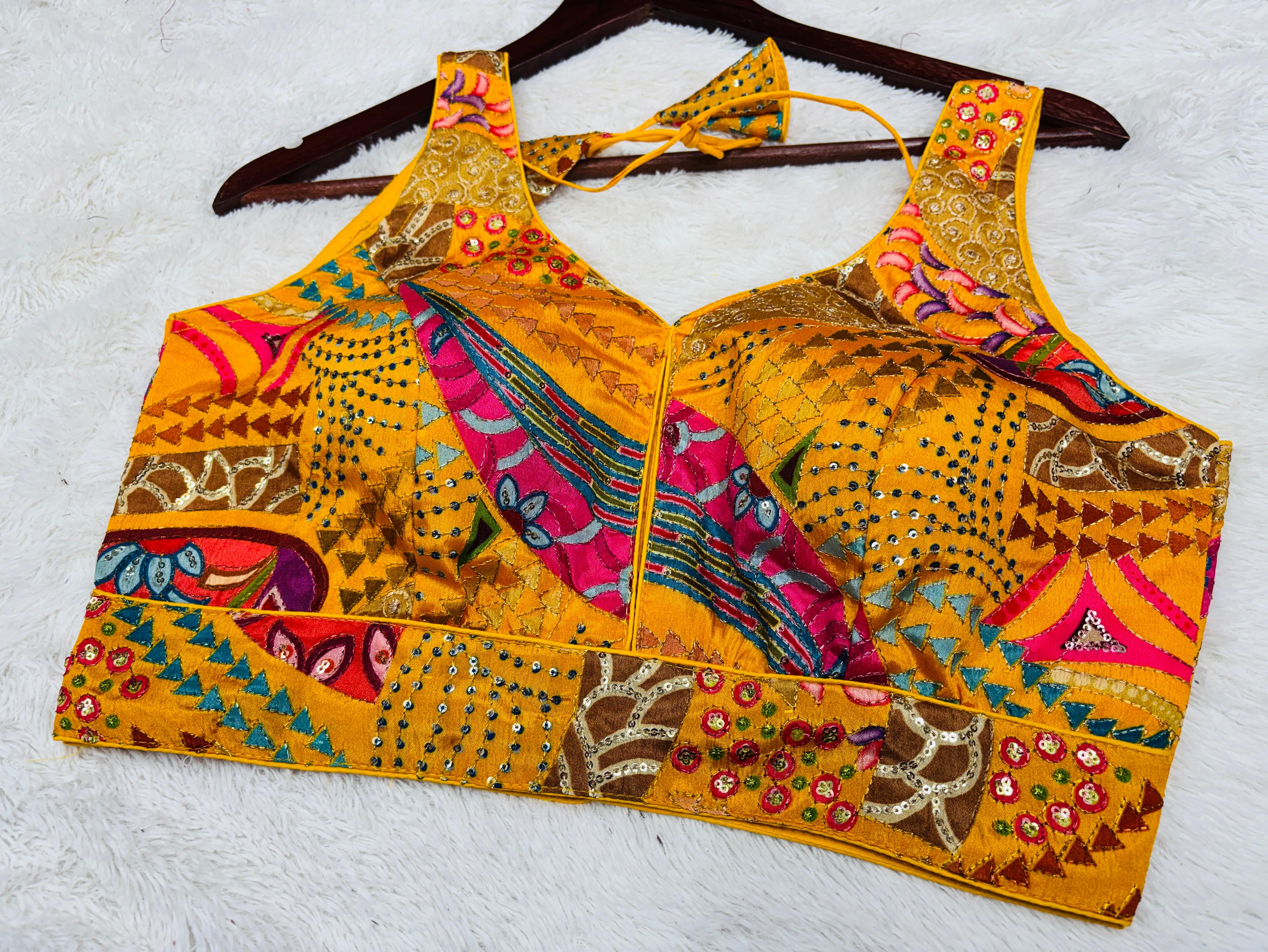 Guddiya Collection - Yellow Tribal Printed Blouse